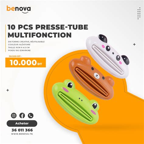 Presse Tube Dentifrice Pcs Pqt Benova