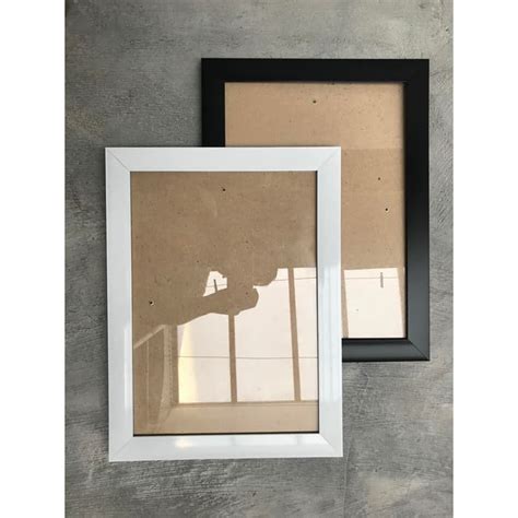 Jual Bingkai Foto Minimalis A X Frame Fiber Putih Kaca Shopee