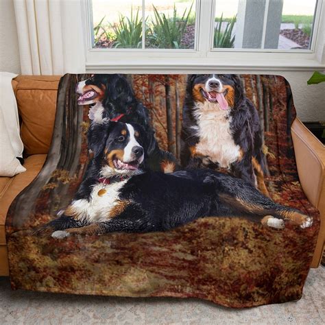 Bernese Mountain Dog Blanket Dog Breed 50 X 60 - Etsy