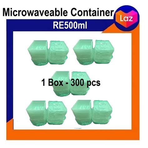 Re 500ml Rectangular Microwavable Container 300 Pcs Lazada Ph