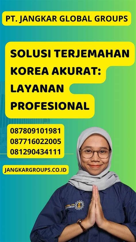 Solusi Terjemahan Korea Akurat Layanan Profesional Jangkar Global Groups