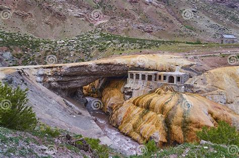 Puente Del Inca, the Inca Bridge, is a Natural Rock Arch Editorial ...