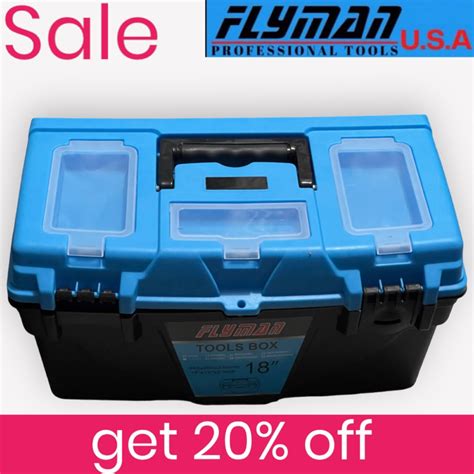 Plastic Tools Box Small Medium Large Heavy Duty Flyman USA Original