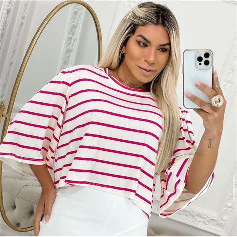 Blusa Manga Flare Shopee Brasil