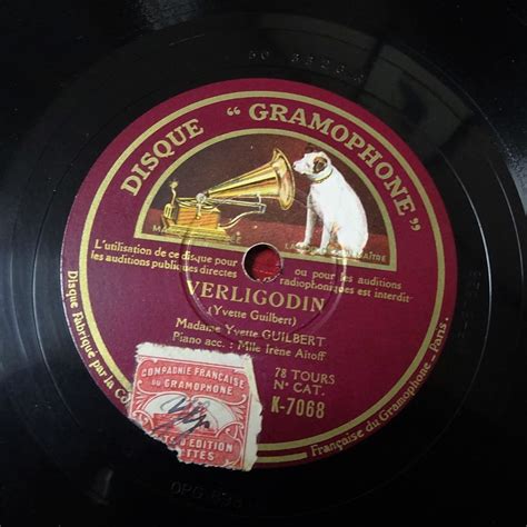 Yahoo オークション 仏DisqueGramophone K 7068 ヴェルリゴダン