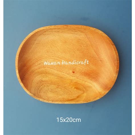 Jual Piring Kayu Piring Kayu Oval X Cm Kayu Mahoni Wooddeen Plate