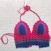 Crochet Bisexual Flag Bikini Top Crochet Halter Top Colorful Etsy