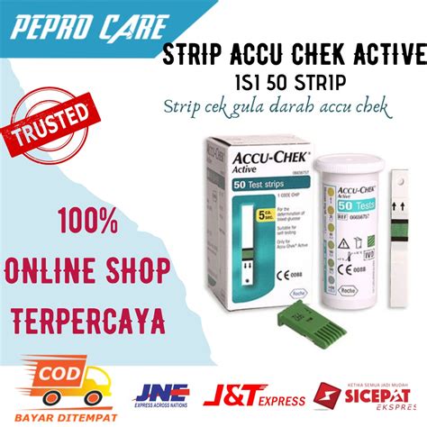 Jual STRIP CEK GULA DARAH ACCU CHEK ACTIVE TEST GLUCOSE STRIP ACCU