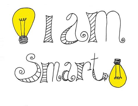 I am smart Printable Affirmation Coloring Page