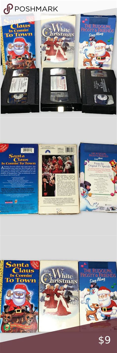 Christmas Vhs Tapes Santa Claus Is Coming To Town White Christmas The