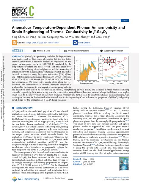 Pdf Anomalous Temperature Dependent Phonon Anharmonicity And Strain