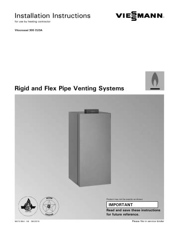 Viessmann Vitocrossal 300 CU3A Installation Instructions Manual Manualzz