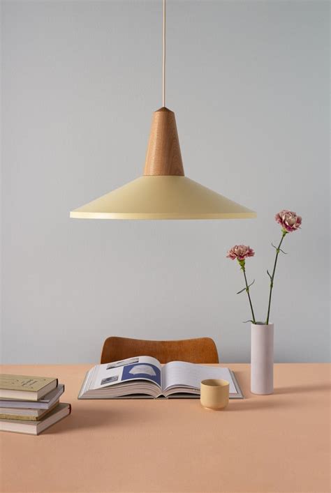 Eikon Shell Pendant Lamp In Wax And Walnut From Schneid Studio For Sale