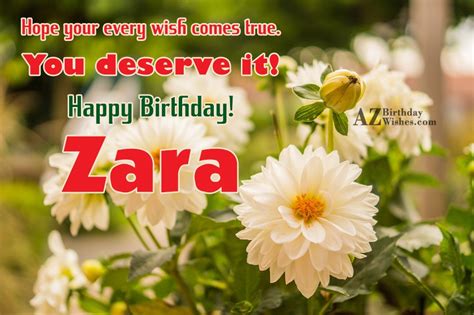 Happy Birthday Zara - AZBirthdayWishes.com