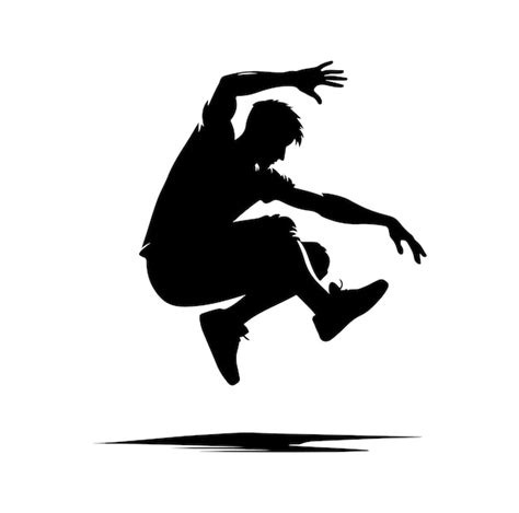 Premium Vector Parkour Silhouette Graphic Vector Illustration