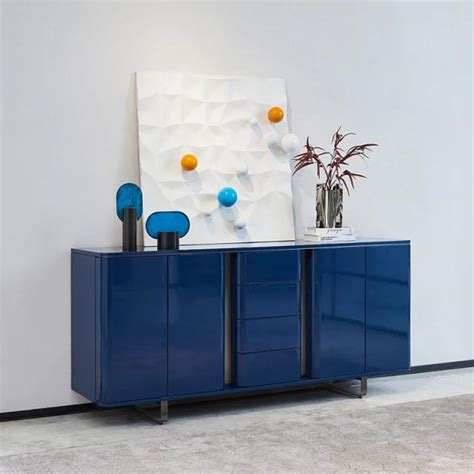 Blue Modern Sideboard Cabinet, Furniture & Home Living, Furniture ...