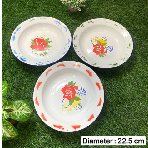 Jual Piring Makan Jadul Cm Panci Enamel Kaleng Seng Kembang Shopee