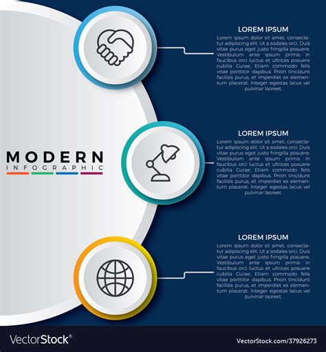 Simple D Infographic Design Template Royalty Free Vector