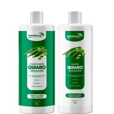 Paiolla Quiabo Shampoo E Condicionador Raiz Oleosa X Litro