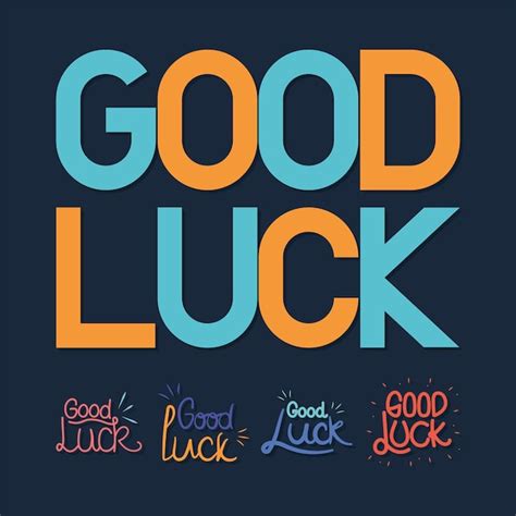 Premium Vector Five Good Luck Phrases