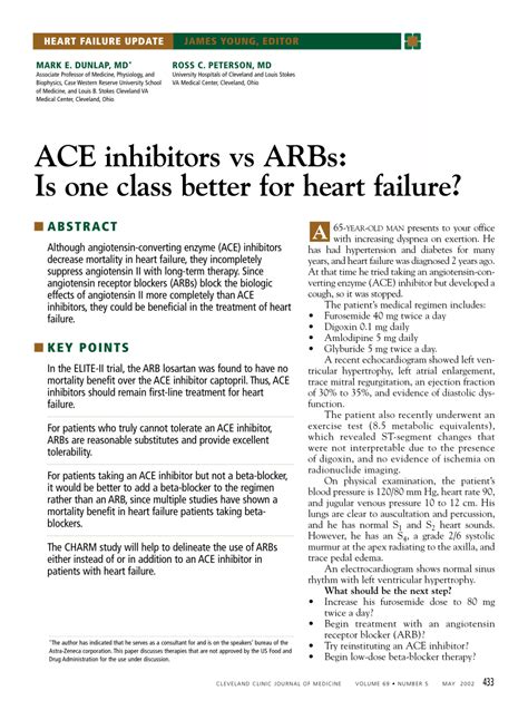 (PDF) ACE inhibitors vs ARBs: Is one class better for heart failure?