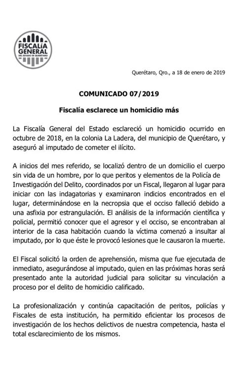 Fiscal A Quer Taro On Twitter Fiscal Aqro Esclarece Homicidio