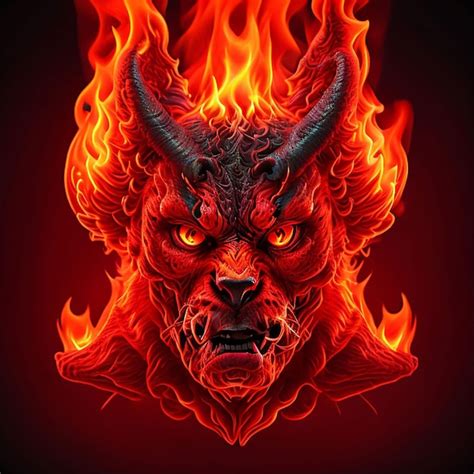 Premium AI Image | Devil satan demon evil lucifer monster in hell and ...