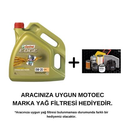 Castrol Edge 0W 20 LL IV 4lt Motor Yağı Filtre