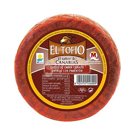 El Tofio EL tofio Queso curado de cabra untado con pimentón EL tofio 600 gr