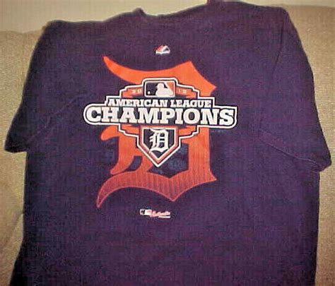 Detroit Tigers 2012 American League Champions Navy T Shirt Size Men