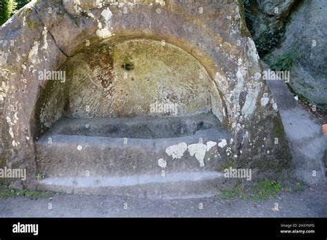 Arcosolium in the grave rock at the Externsteinen Stock Photo - Alamy