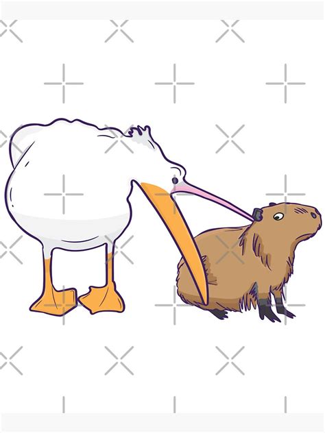 Pelikan versucht Capybara zu essen Lustiges süßes Meme Stofftasche