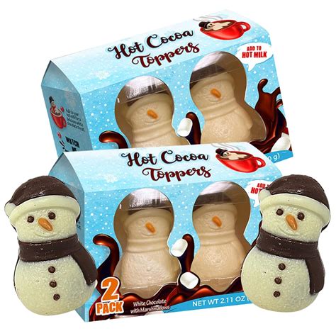 Amazon Needzo Gourmet Christmas Snowman Hot Chocolate Melting Balls With Mini Marshmallows