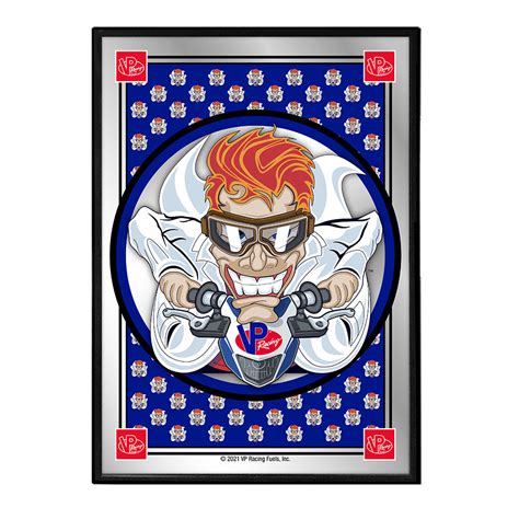 Vp Racing Fuels Mad Scientist Spirit Design Framed Mirrored Wall Sign