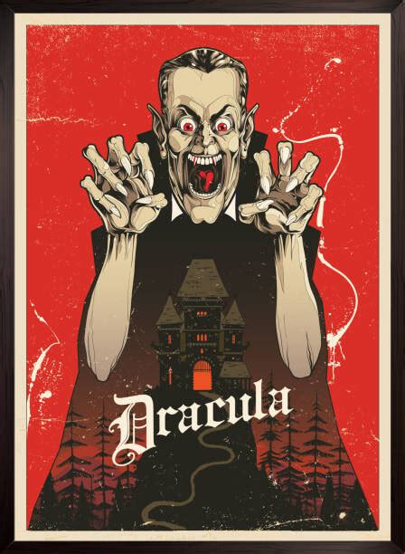 Wall Art Print | Vampire Dracula Poster and haunted house, Man_Half-tube | Abposters.com