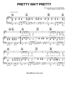 Pretty Isn T Pretty Sheet Music Olivia Rodrigo SHEETMUSIC FREE