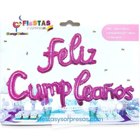 Paquete De Globos De Letras Feliz Cumpleanos Cursivo Paquete