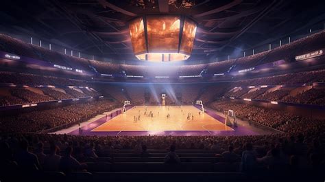 Premium AI Image | basketball court with people fan sport arena