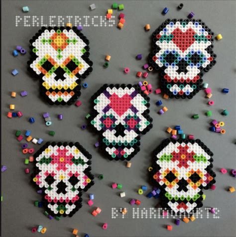 Skull Perler Beads Бисер Hama Бусины Perler Термомозаика