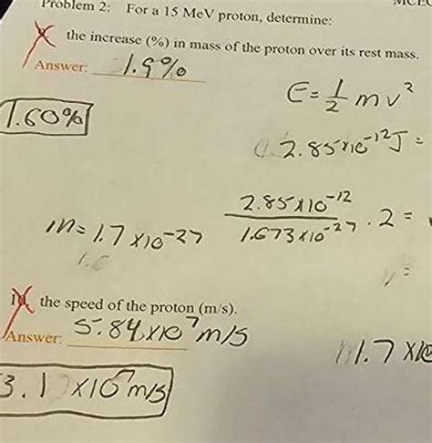 Solved Problem 2: For a 15MeV proton, determine:\\nthe | Chegg.com