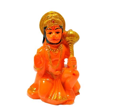 INDIAN TRADITIONAL GOLD Plated Hanuman Ji Idol For Car Dashboard EUR 16