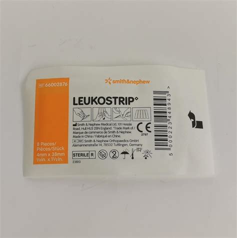 Leukostrip Wound Closures 4mm x 38mm (Pack of 8) : Amazon.co.uk: Health ...