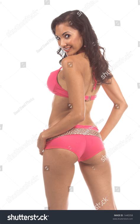Beautiful Brunette Sexy Pink Bikini Stock Photo Shutterstock