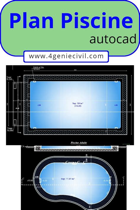 Piscine Dwg Autocad Example Plan Piscine Piscine Construction Piscine