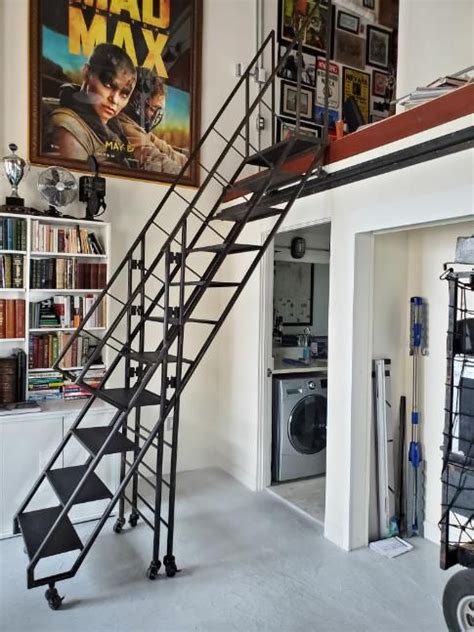 Rolling Metal Loft Ladder