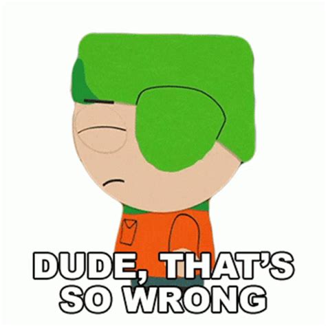 Dude Thats So Wrong Kyle Broflovski Sticker Dude Thats So Wrong Kyle