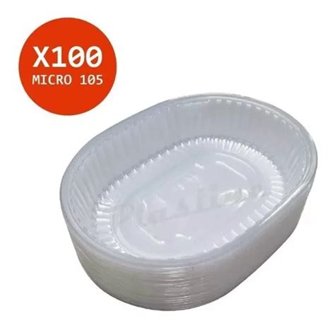 Bandeja Plastica Descartable Oval Delivery Microonda