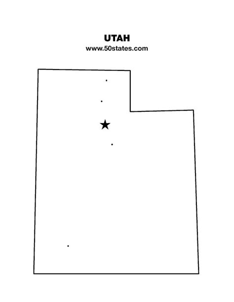 Blank Map Of Utah Find This Map And The Other 49 States At Utah Map