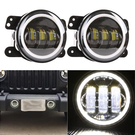 4 Inch Led Fog Light With DRL Fog Lamp With Halo Angel Eyes 4 Halo