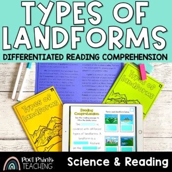 Types Of Landforms Reading Passages Differentiated By Poet Prints Teaching